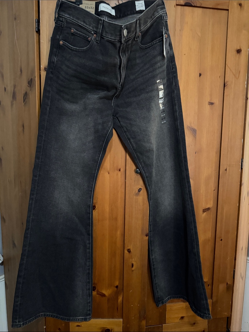 PacSun Men's Blackwashed Bootcut Jeans